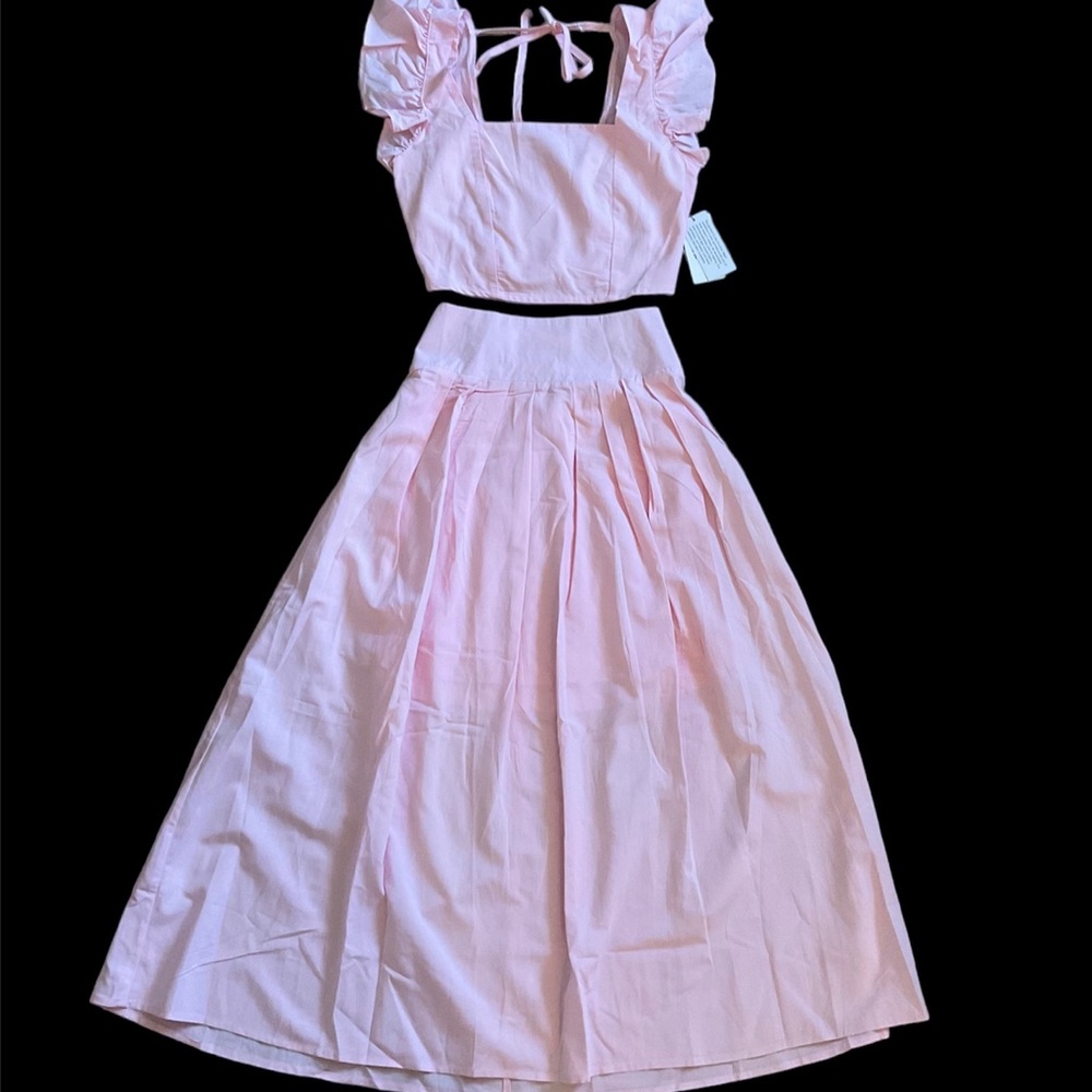 And Now This pink set skirt and top cotton. 💕